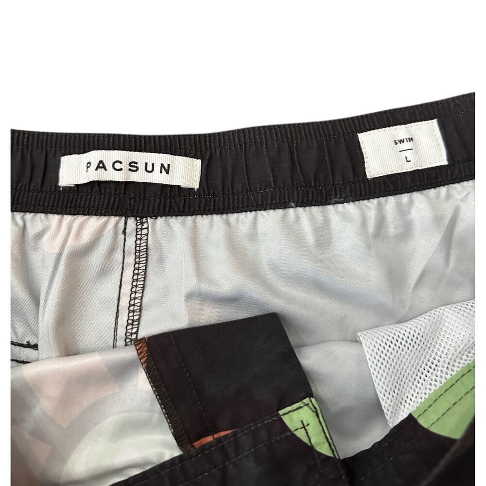 NWT PacSun Peaced Floral 15" Board Shorts Swim Trunks YinYang Pockets Large - Picture 4 of 10